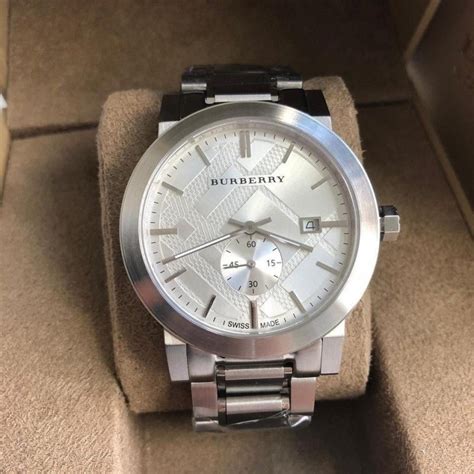 burberry the city analog silvertone watch|Burberry The City Silver Dial Stainless Steel Men's Watch BU9900.